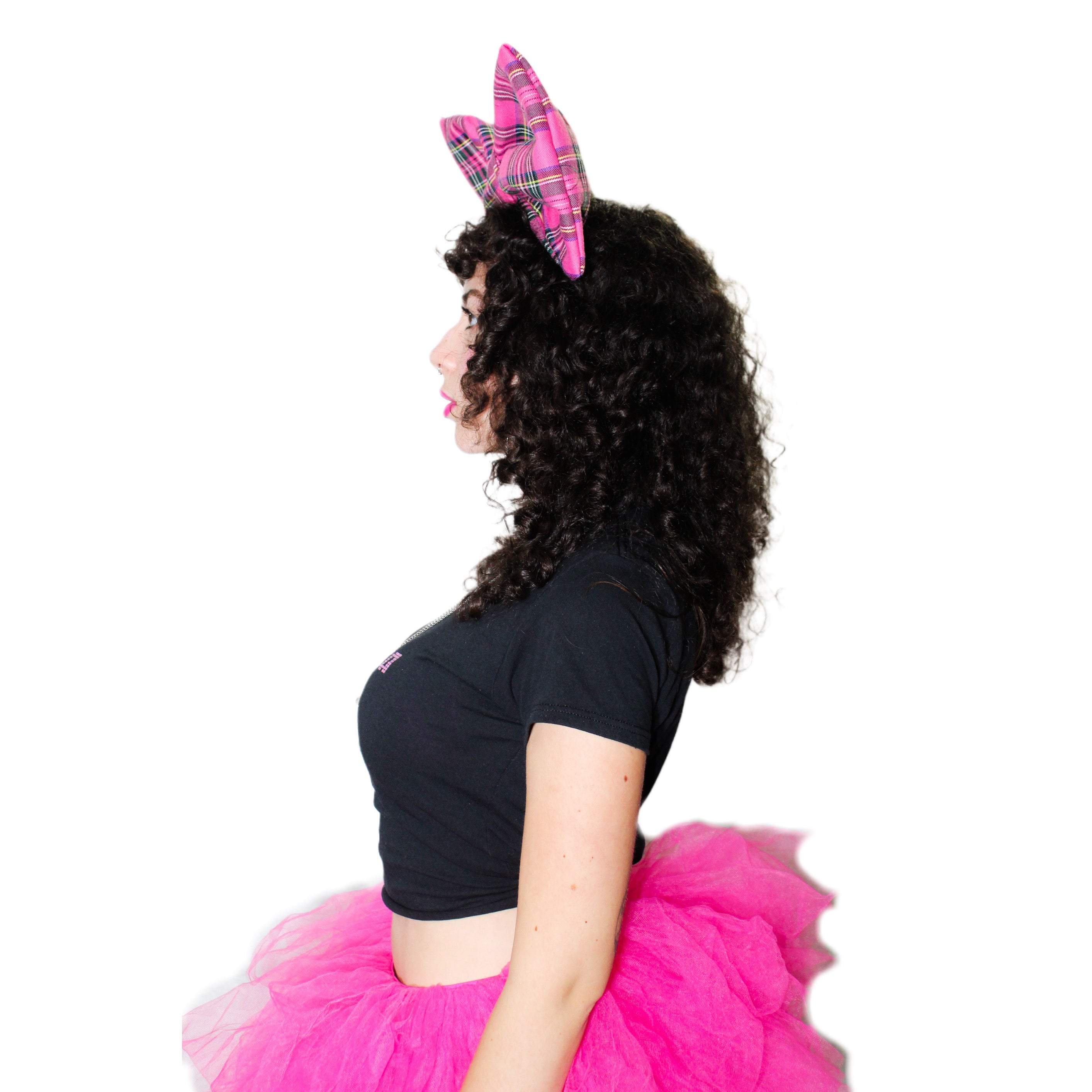 pink plaid bow