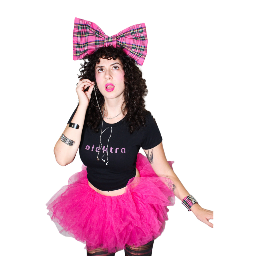 pink plaid bow
