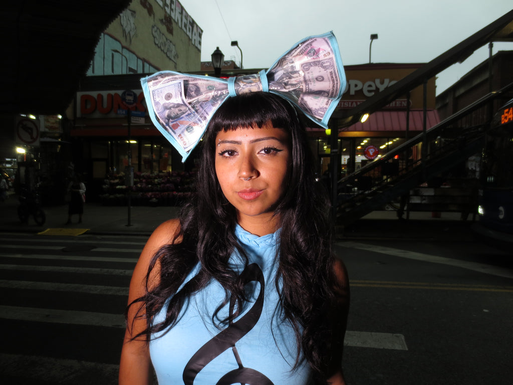 blue money bow