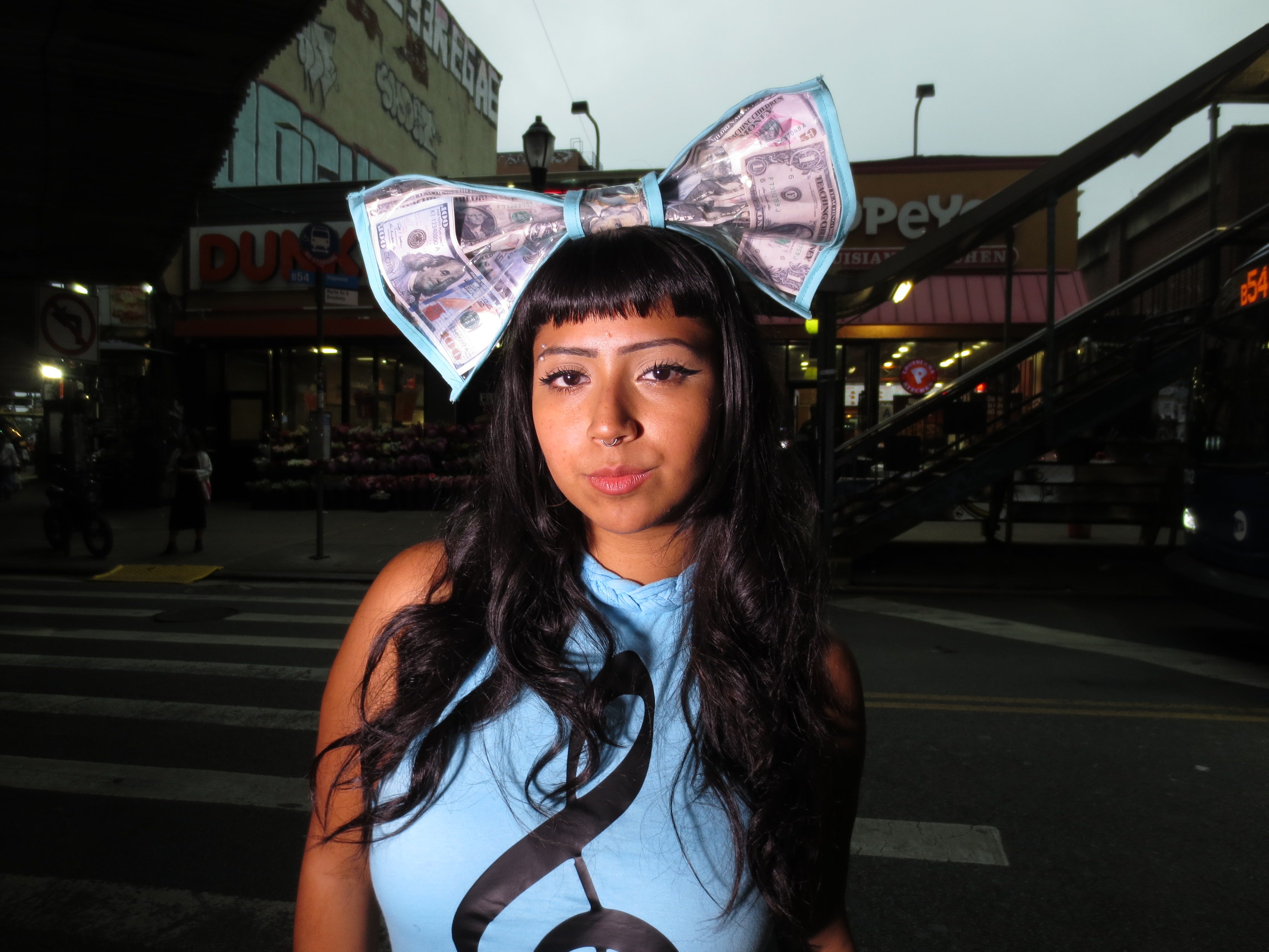 blue money bow