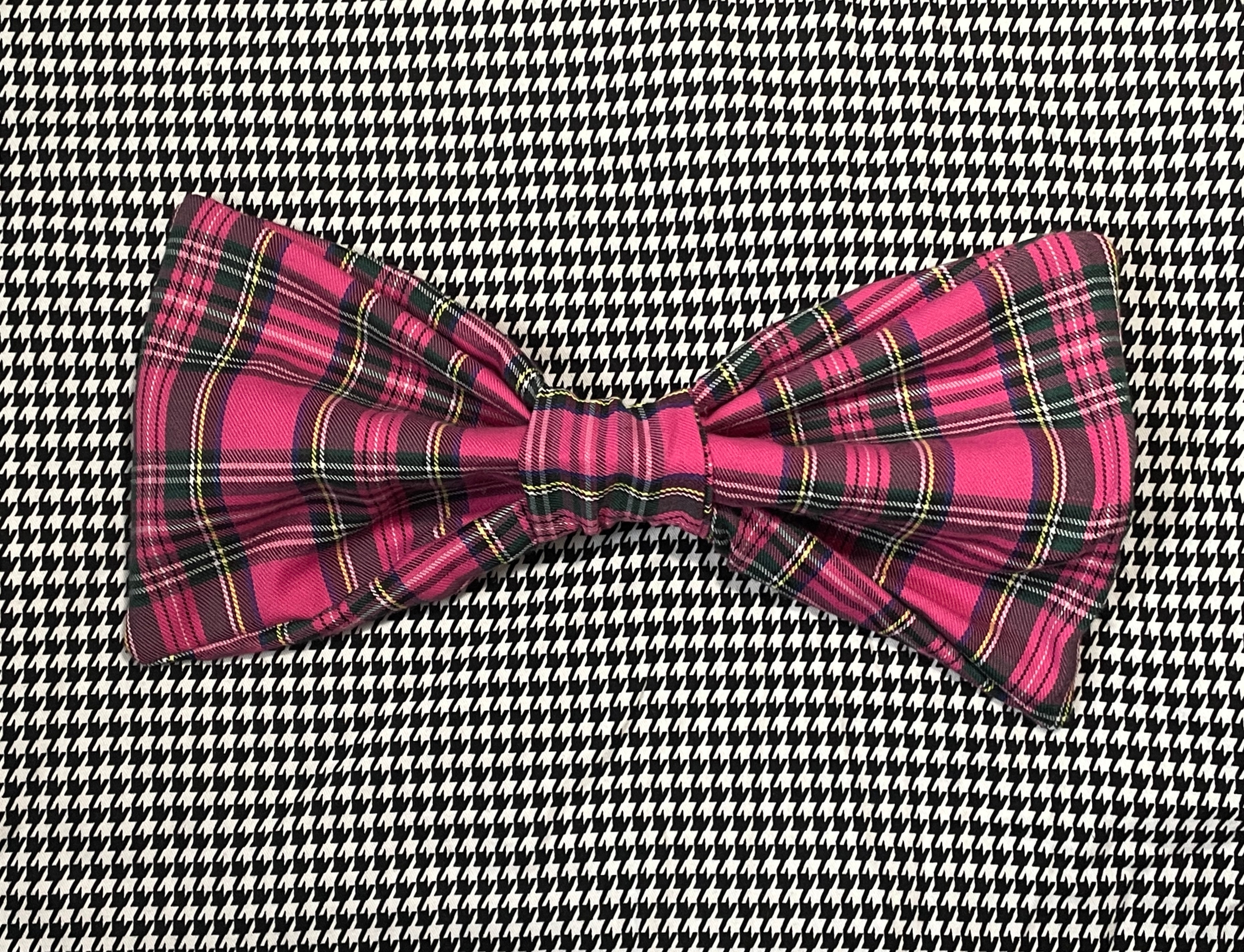 pink plaid bow