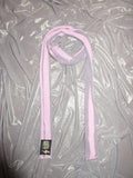 pink striped skinny scarf